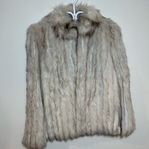 Saga Blue Fox Fur Coat size XL